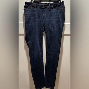 Madewell Maternity Jeans Womens 29 Skinny Dark Wash Pull On Stretchy Side Panels